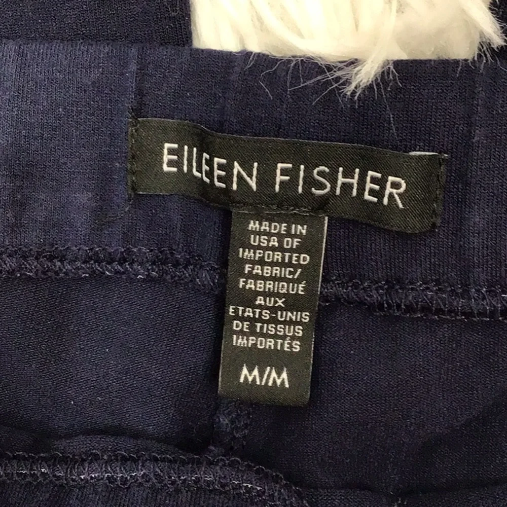 Eileen Fisher Deep Blue pull on stretch knit pants M